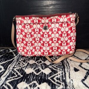 Coach Pink and Cream Crossbody Bag
